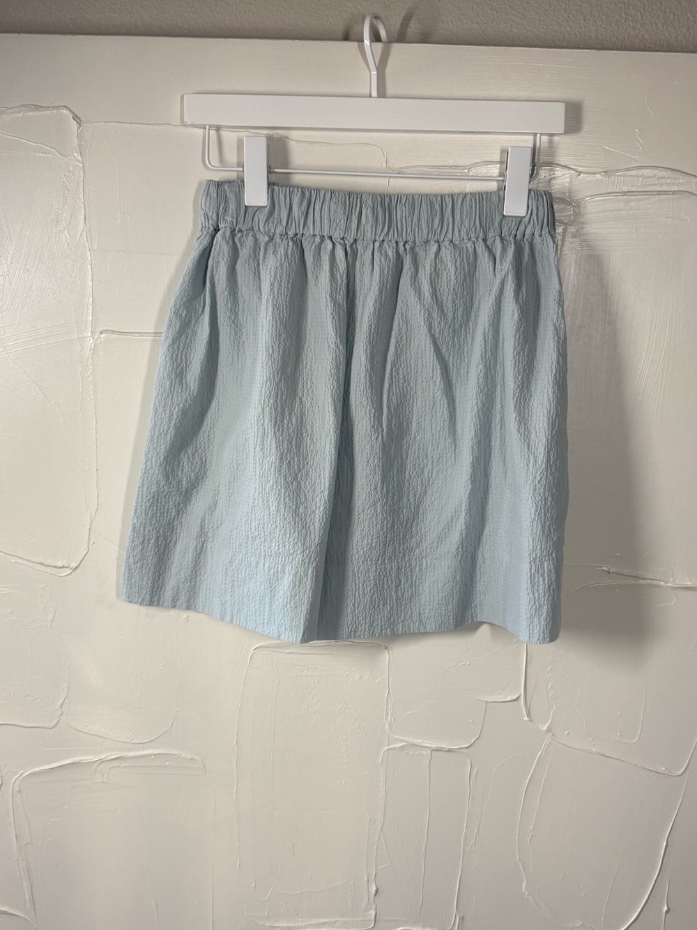 COS Light Blue Seersucker Short Set - Button Shirt & Shorts - Picture 6 of 7